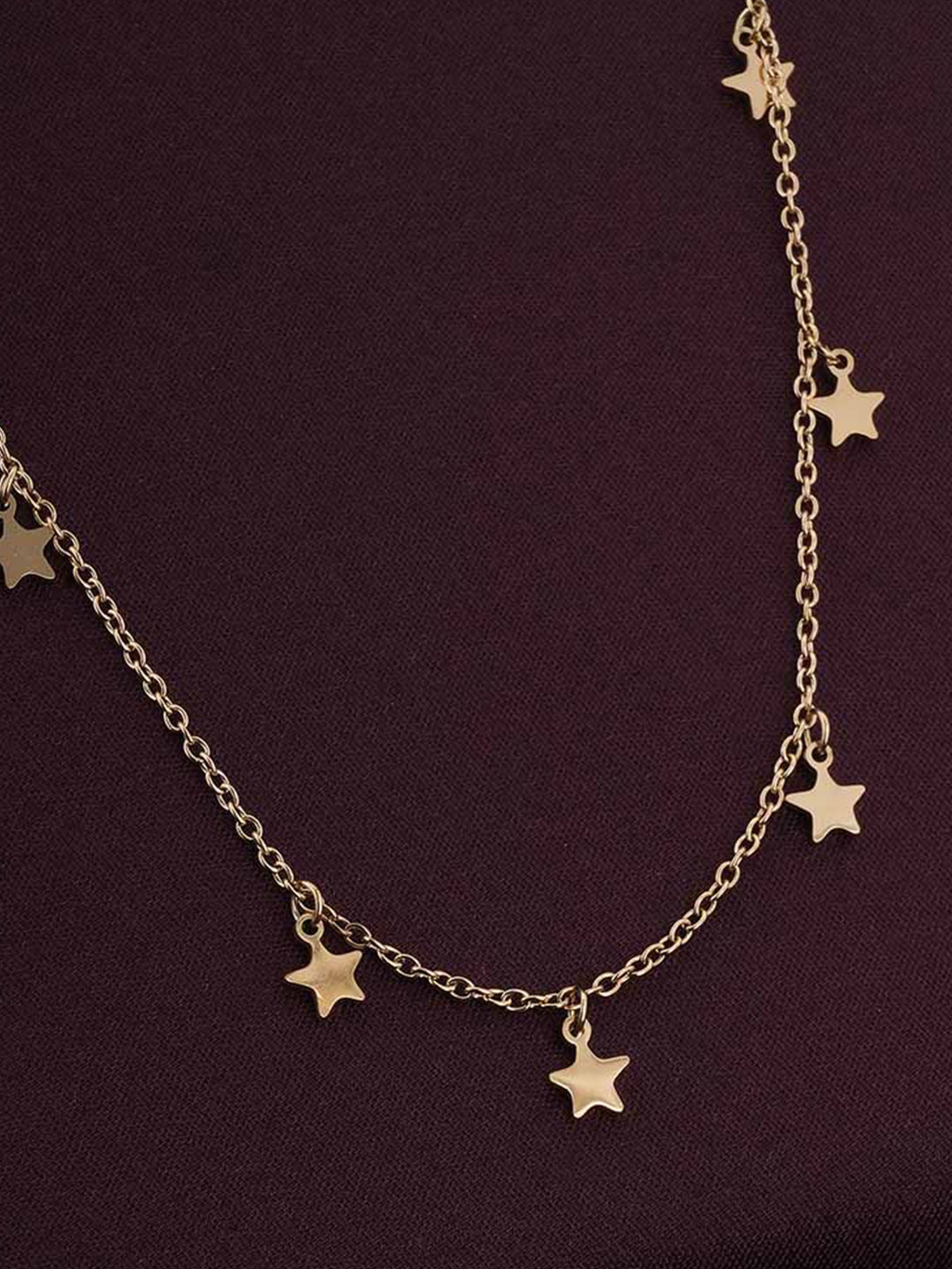 PALMONAS 18K Gold-Plated Stainless Steel Starry Night Minimal Chain