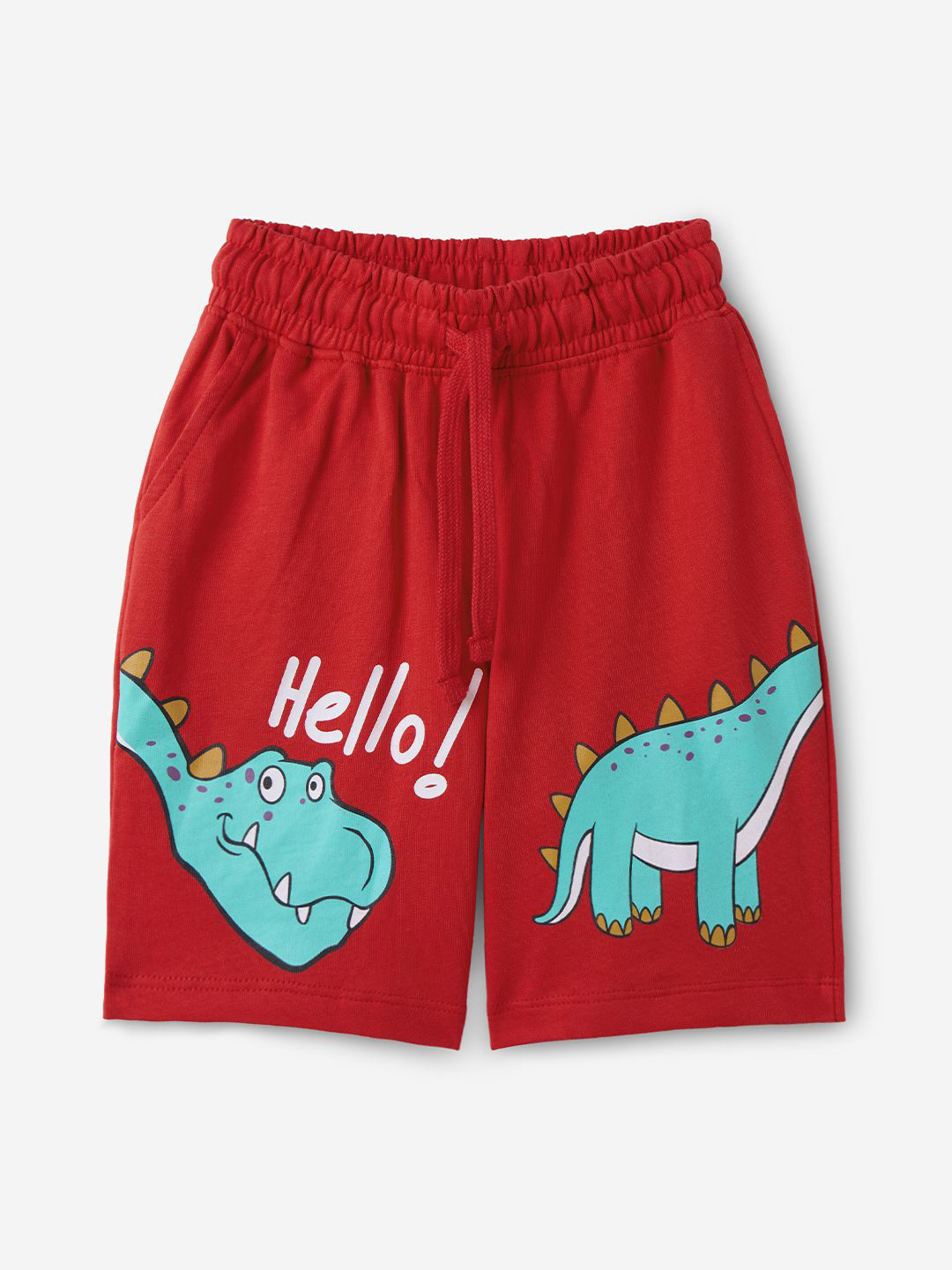 The Souled Store Dino Hello Boys Cotton Printed Shorts