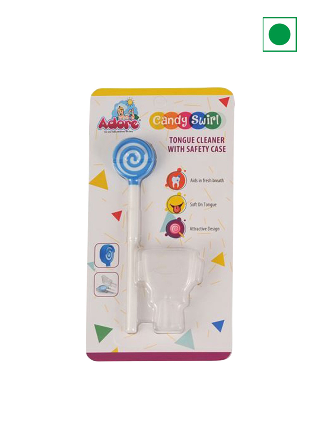 Adore Kids 5-Pcs Printed Food Grade Silicone Tongue Cleaner