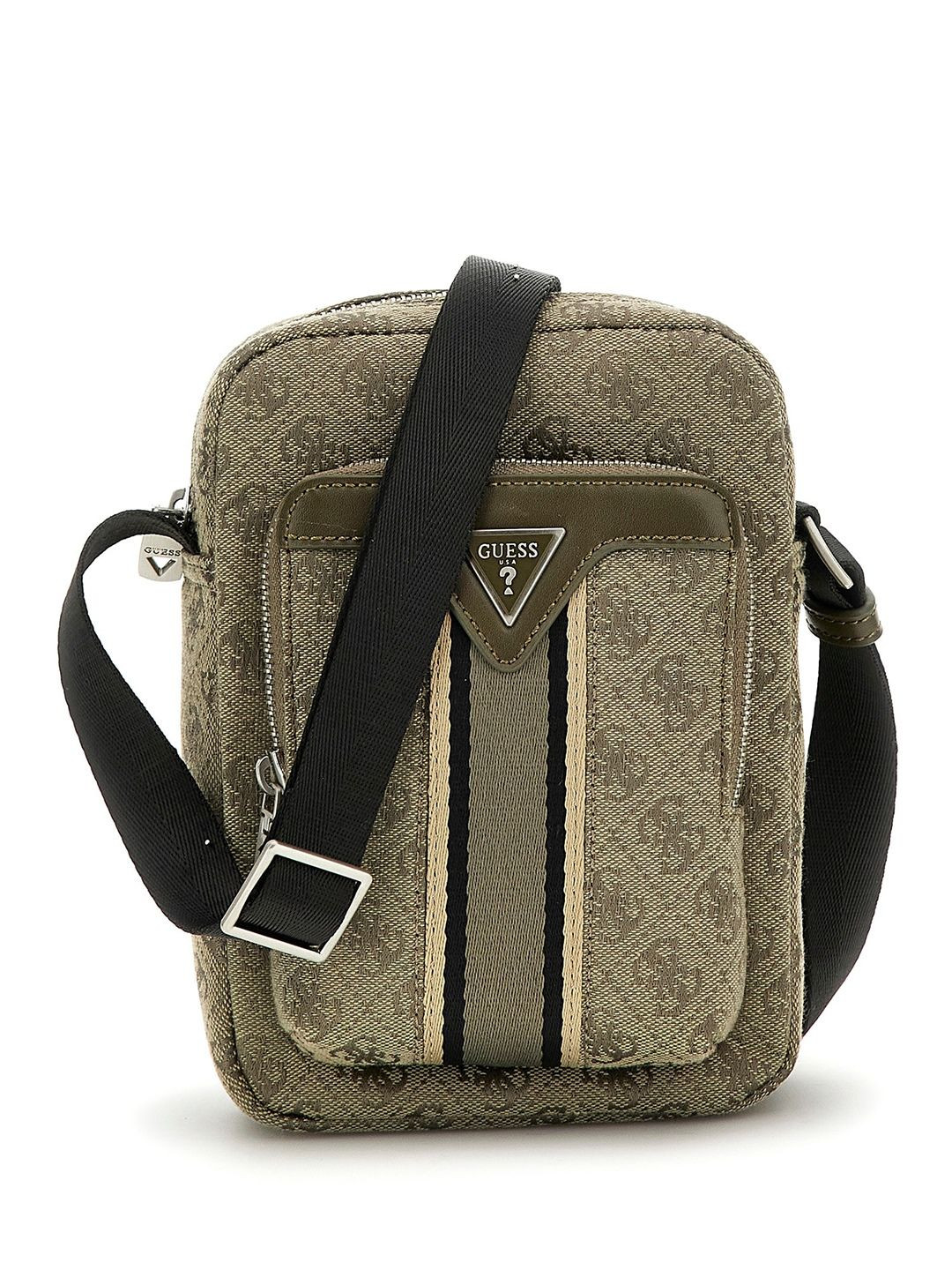 GUESS Men Milano Brand Logo Printed Crossbody Sling Bag