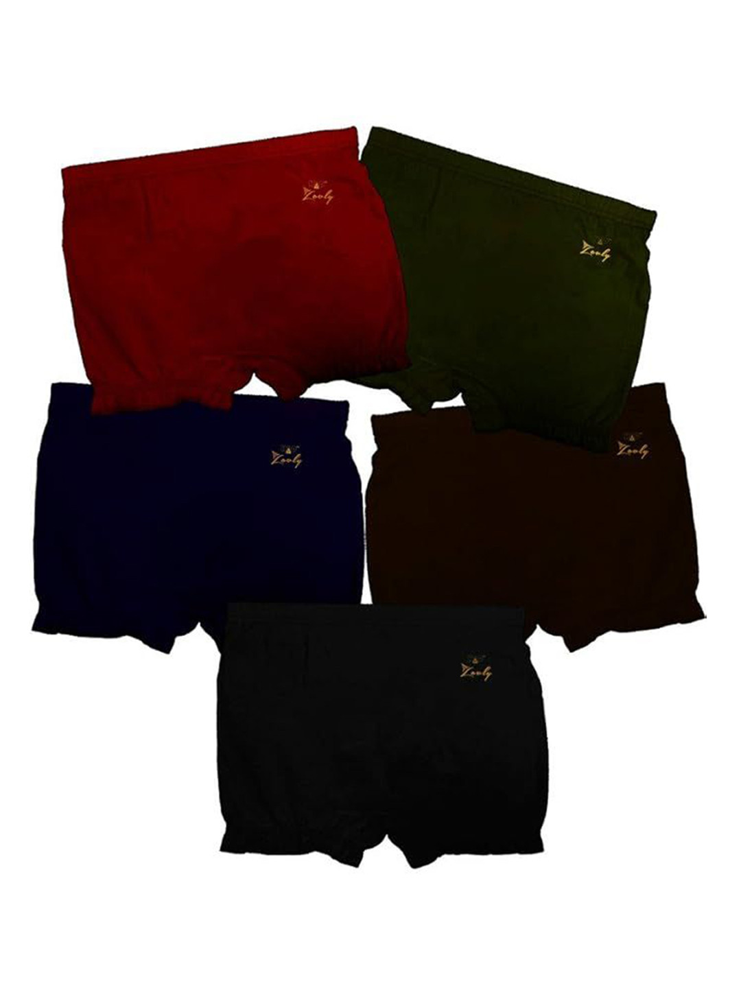 HAP Girls Pack Of 5 Pure Cotton Basic Briefs - Kids Bloomer_Dark Plain_Pk5