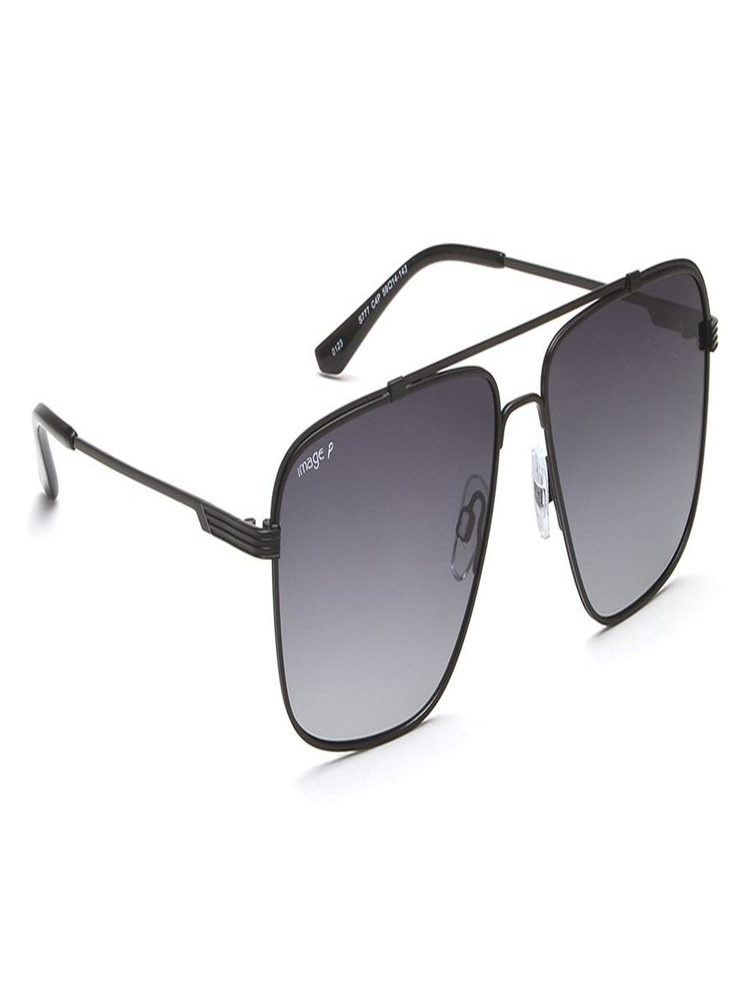 Image Men Square Sunglasses with Polarised and UV Protected Lens IMS777C4PSG-Black