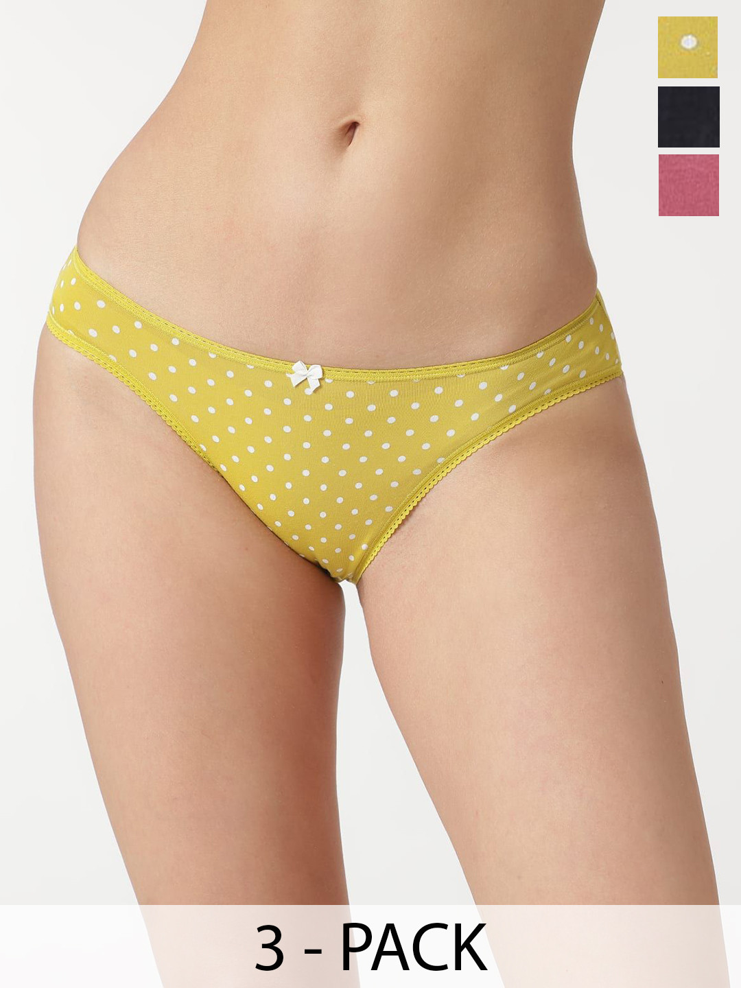 Marks & Spencer Pack Of 3 Mid Rise Hipster Briefs