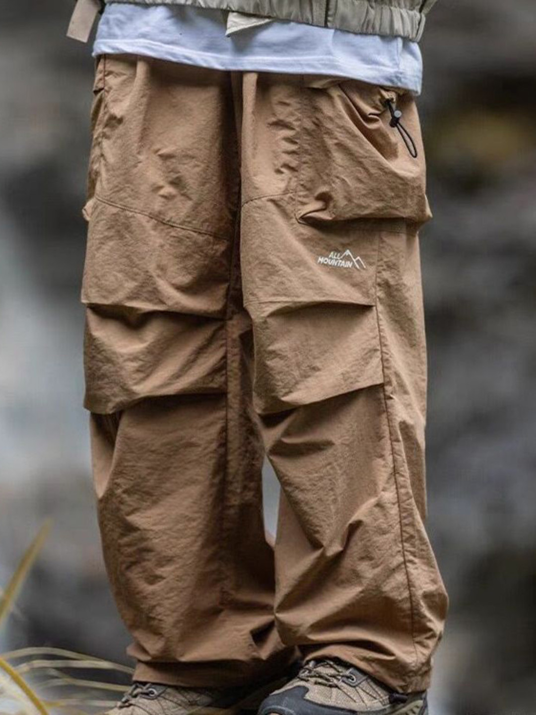 StyleCast Men Beige Loose Fit Cargo Trousers
