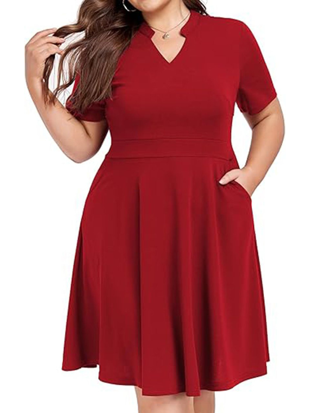 C4D Plus Size Fit & Flare Dress