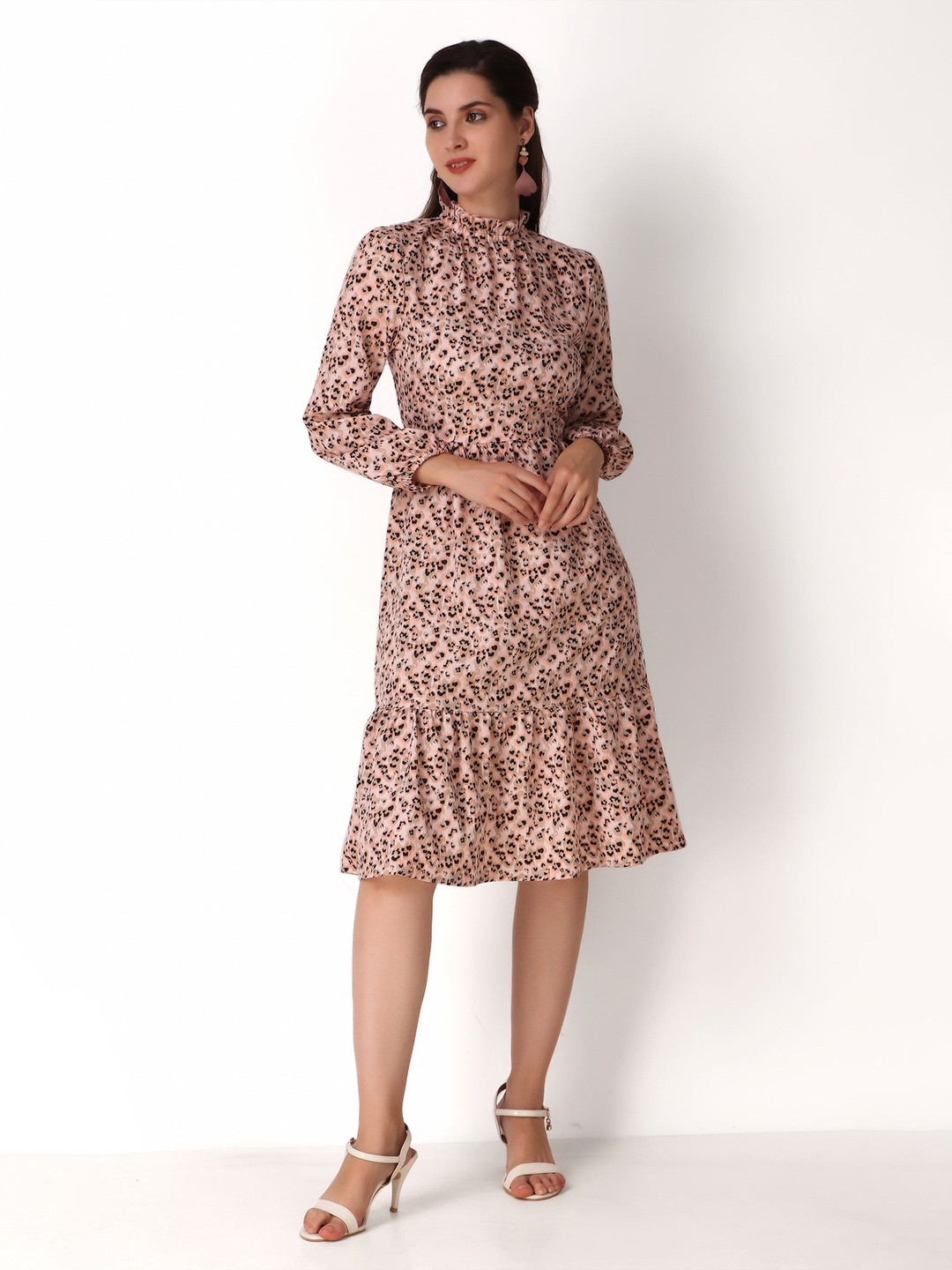 MISS HAUTE Women Animal Printed Fit & Flare Dress