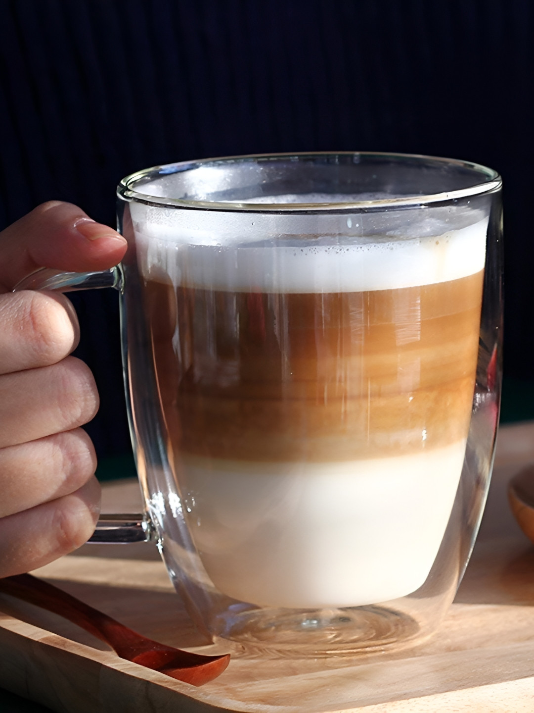 We3 Fathers Day Special Transparent Glass Handmade Mug-500ml