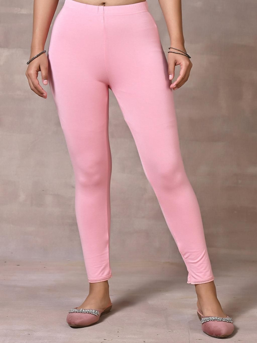 Lakshita Women Pink Ankle Length Viscose Leggings