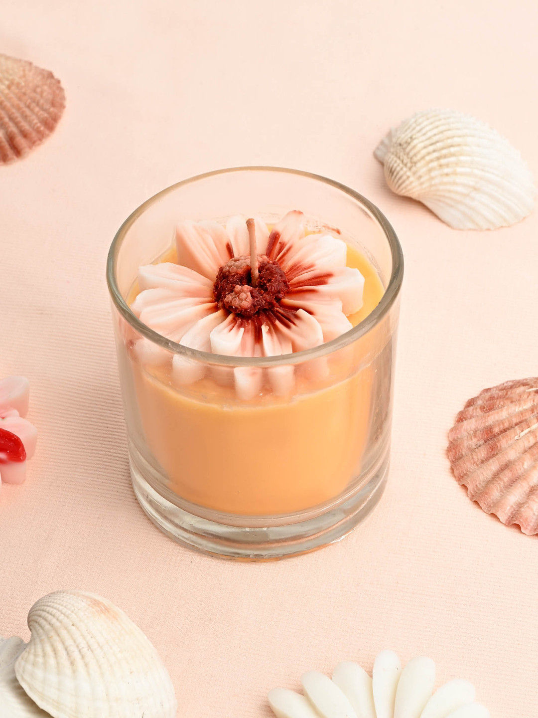 ANWYN Soy Wax Scented 1 Wick French Orange Vanilla Solid Geometric Regular Jar Candles