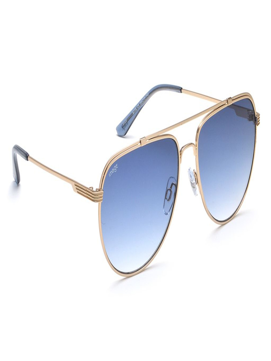 Image Unisex Round Sunglasses with UV Protected Lens IMS778C5SG-Gold-Toned
