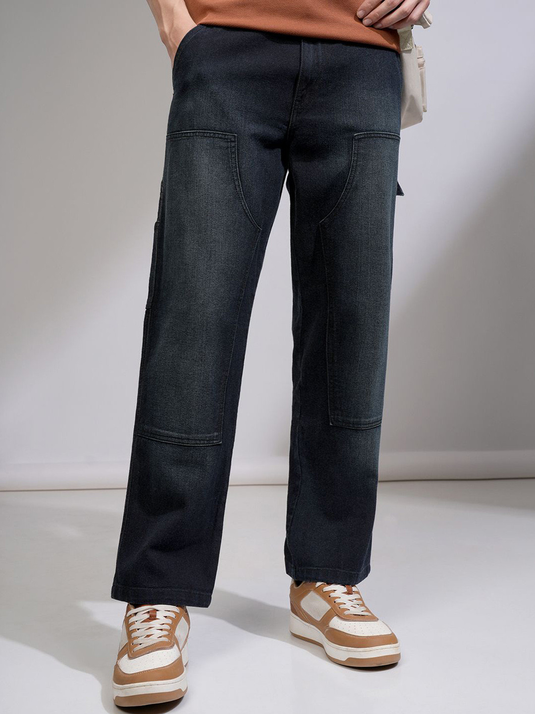 HIGHLANDER Men High Rise Carpenter Cargo Jeans