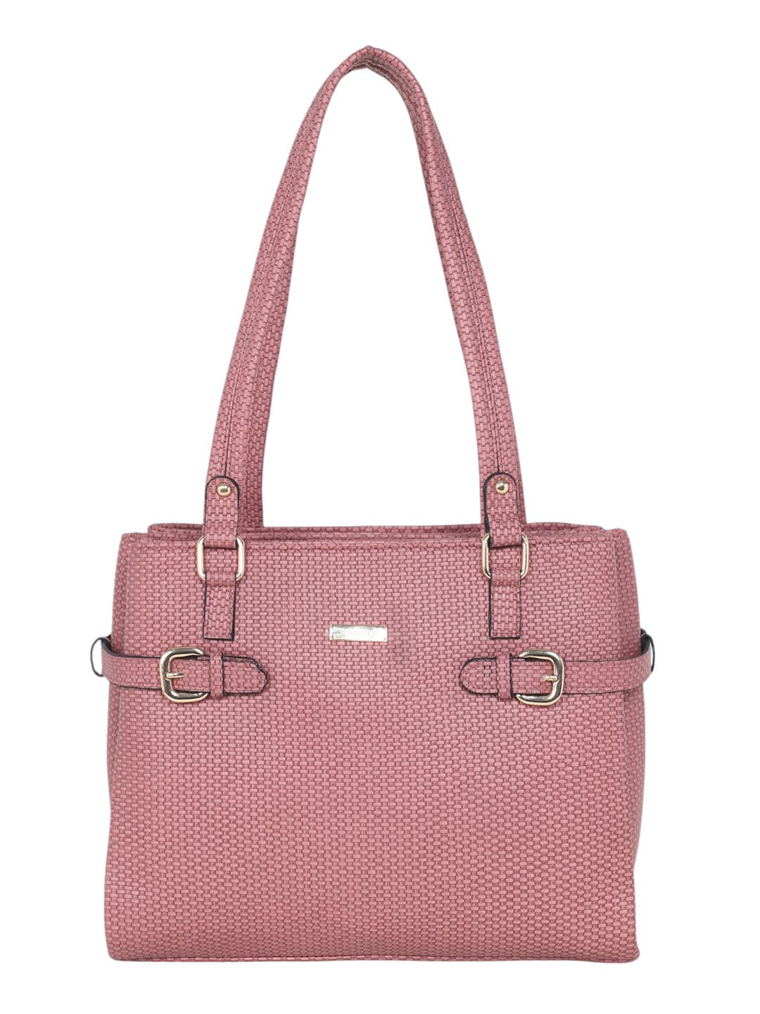 Stamp Women Textured Structured Handheld Bag