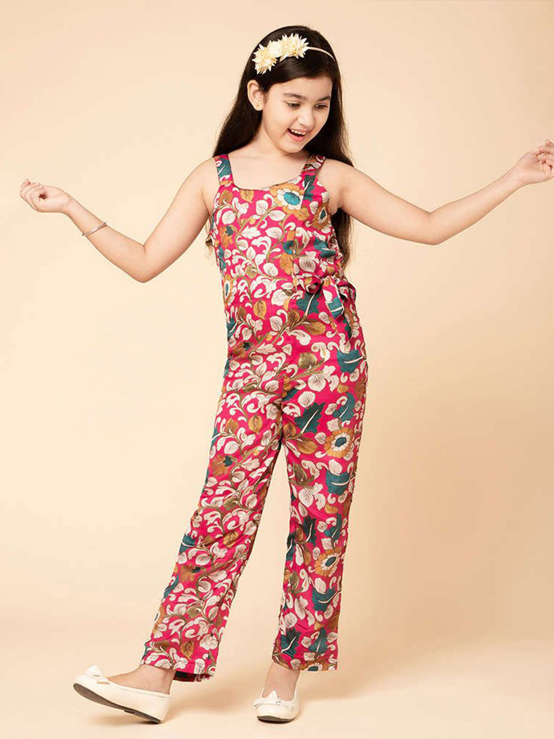 GORLYA Girls Printed Basic Jumpsuit