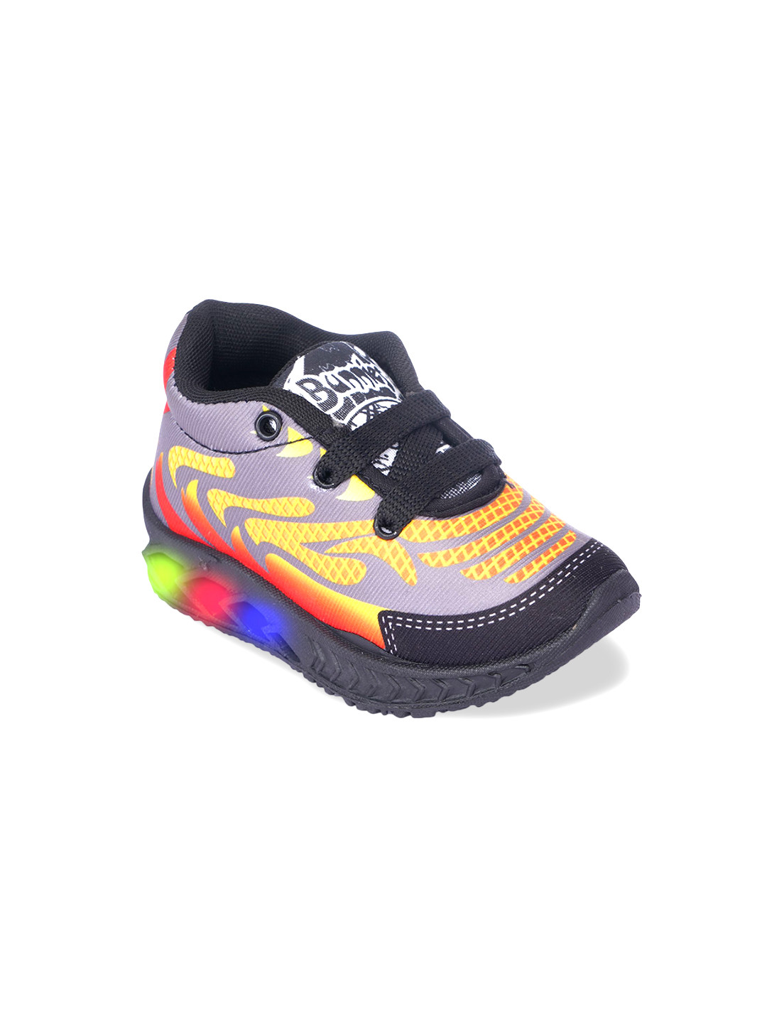 BUNNIES Kids Star Wars Woven Design Lace-Ups High-Top Sneakers With LED