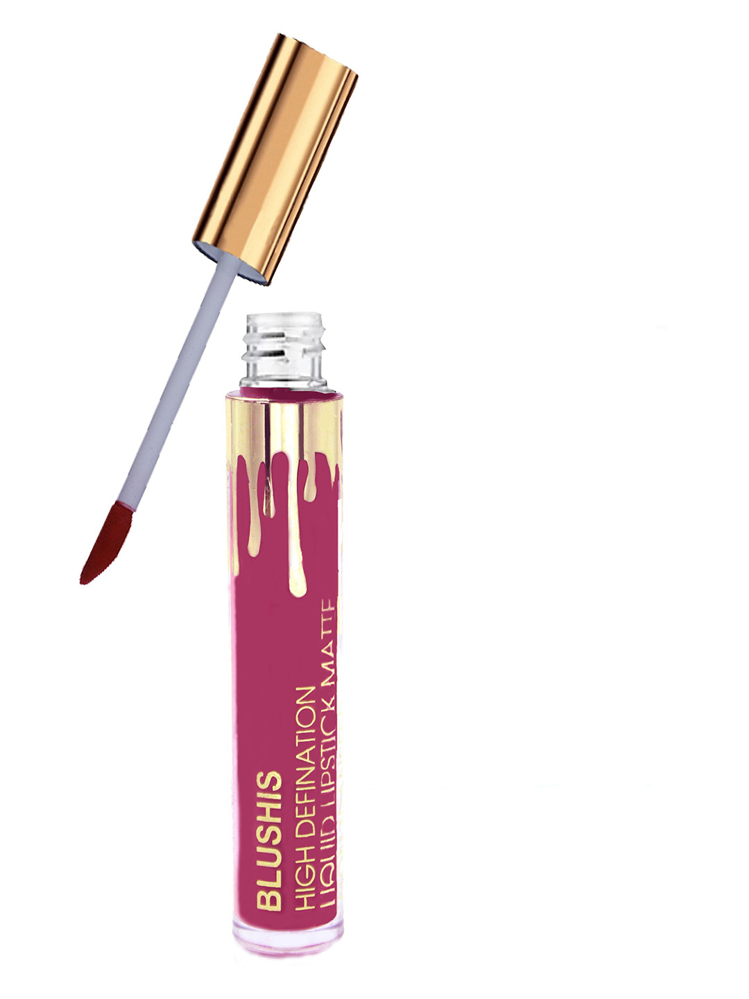 BLUSHIS High Defination Non Transfer Liquid Matte Lipstick - 7 ml - Plum Color