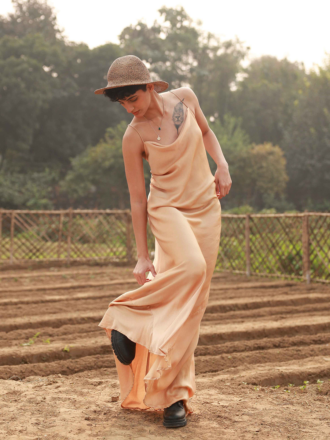 Doodlage Women Shoulder Straps Maxi Dress
