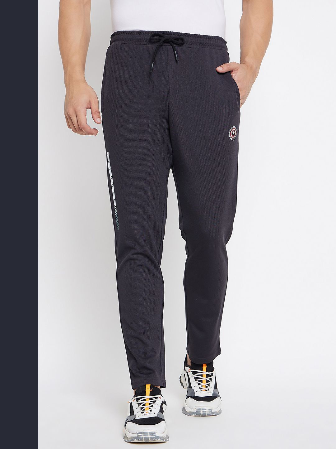 GET GOLF Men Solid Cotton Track Pant