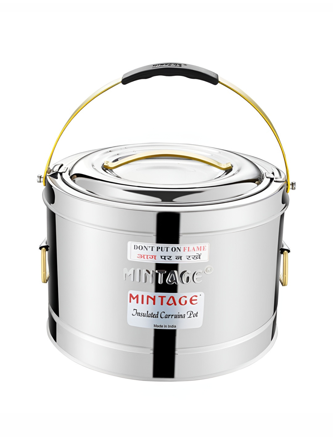 Mintage Silver Stainless Steel Dishwasher Safe Magnetic Canister-10L