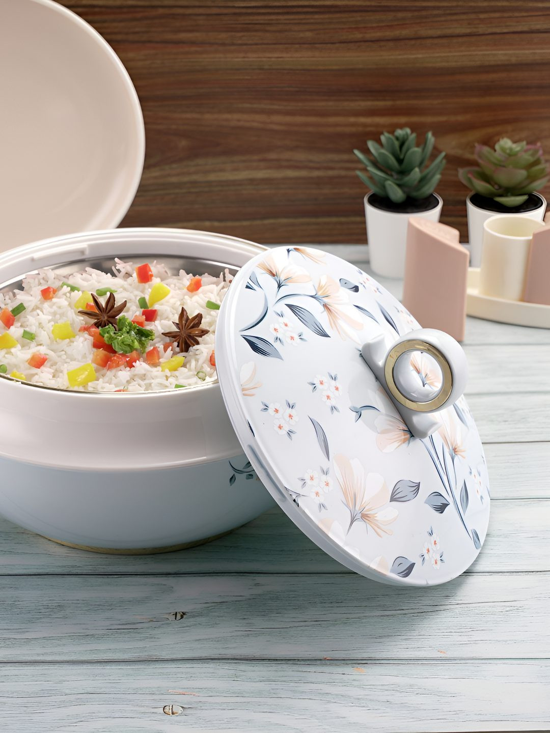 Nayasa Bloom Blue Insulated Inner Steel Casserole 1.5L