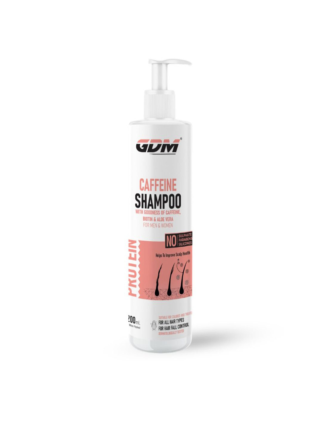 GDM Nutraceuticals LLP Caffeine Shampoo For Hair Growth With Aloevera - 200 ml