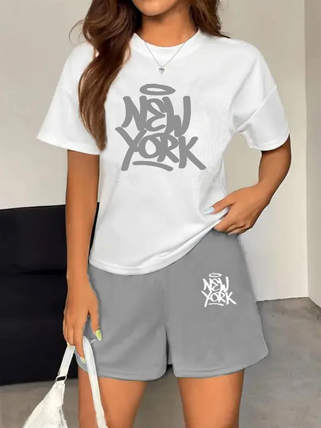 My Swag Printed Half Sleeve Relaxed Fit T-shirt And Shorts