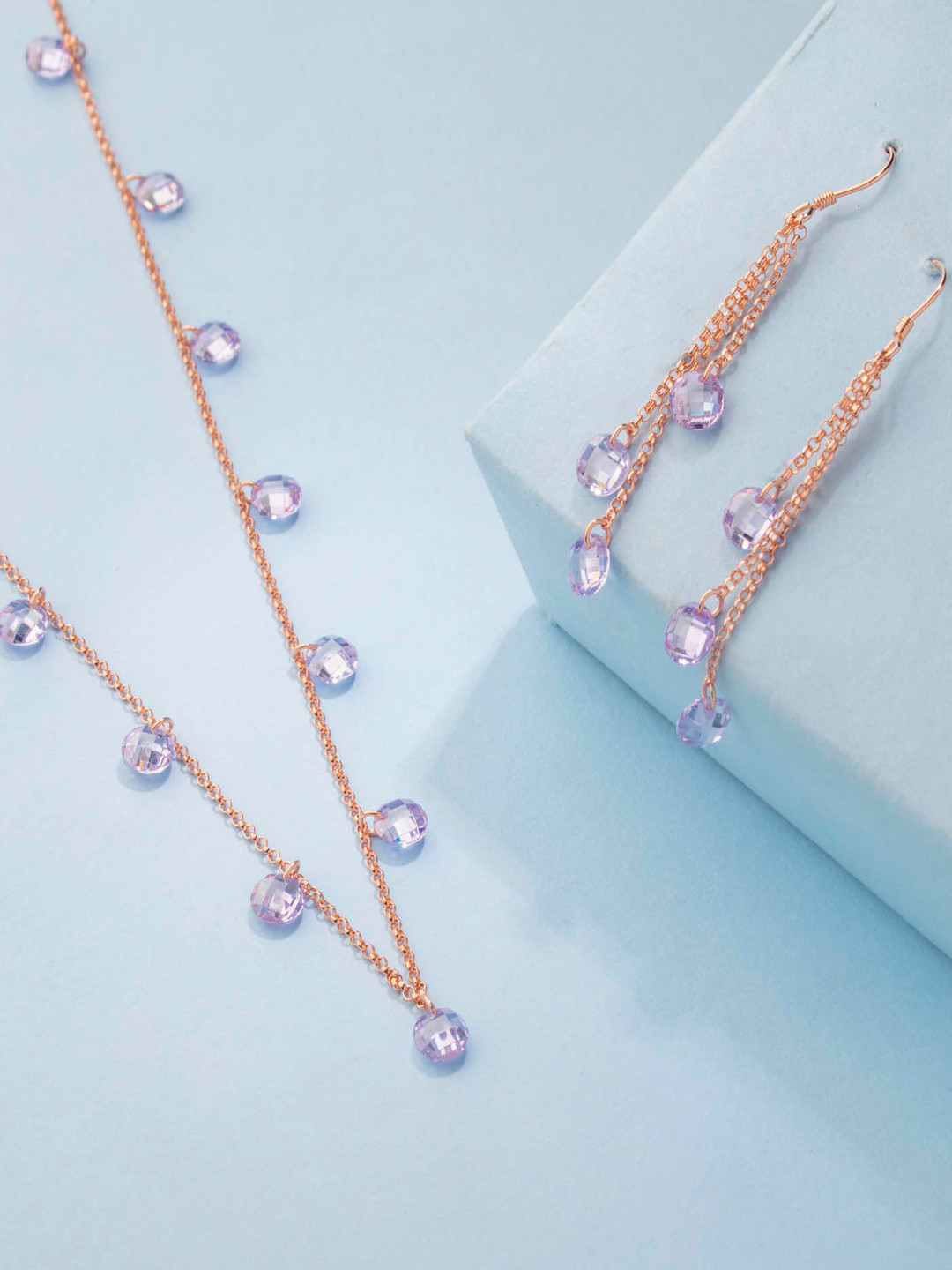 Gargi by P. N. Gadgil & Sons 925 Sterling Silver Artificial Stones Beaded Jewellery Set