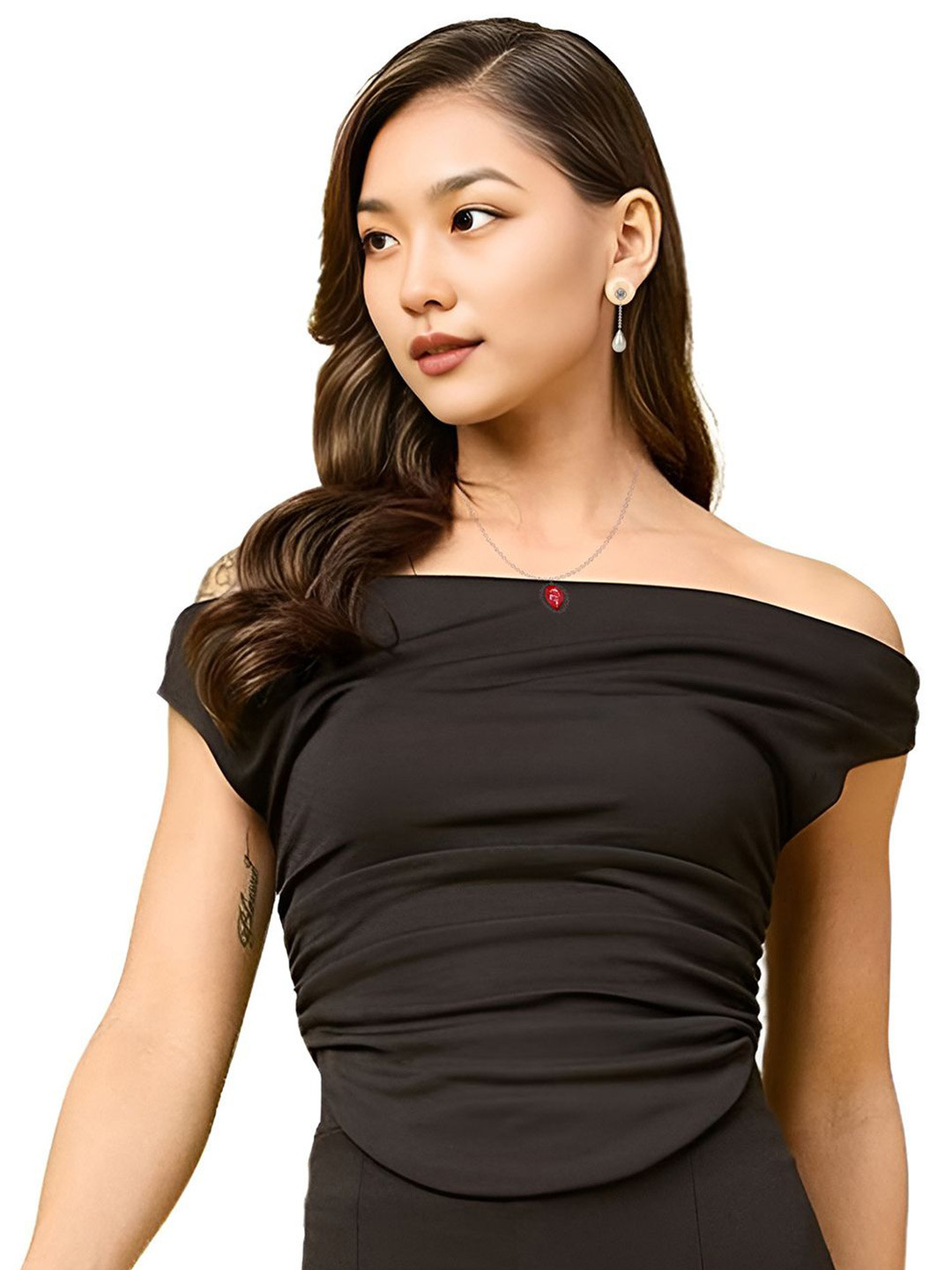 VOGARD Women Bardot Crop Top