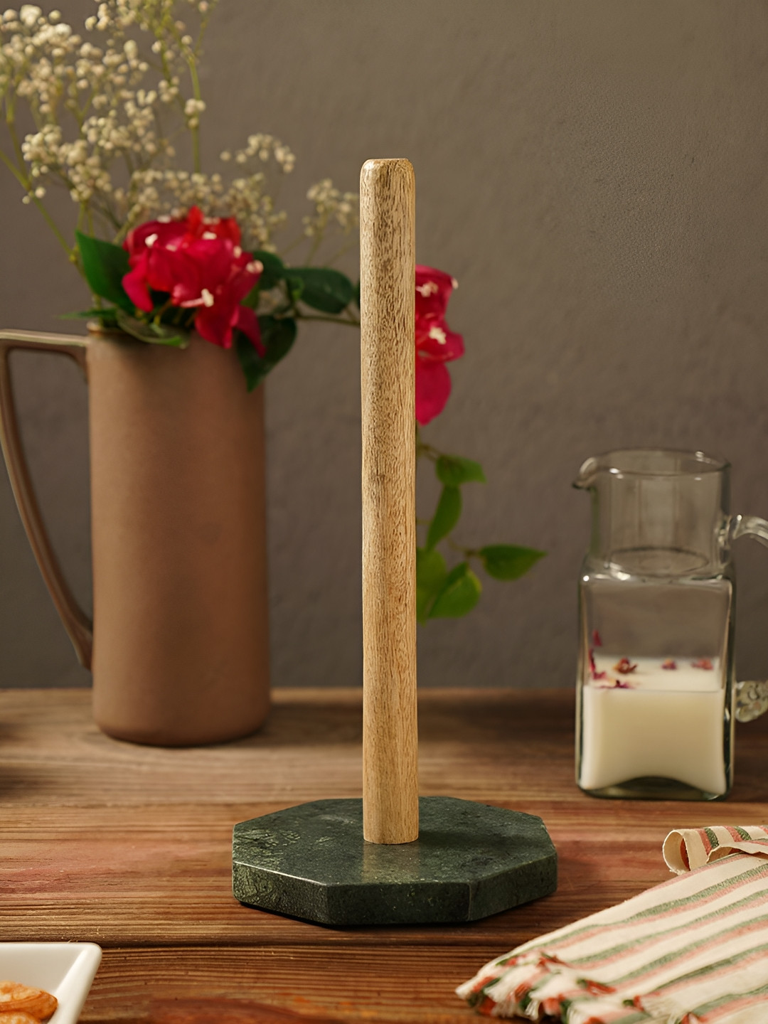 JAYPORE Green & Brown Marble Tissue Holders