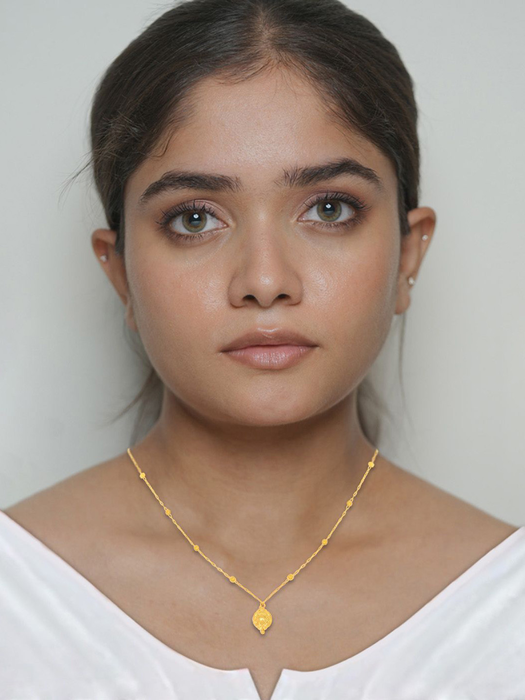 BHIMA 22K BIS Hallmark 916 Purity Yellow Gold Pendant Necklace