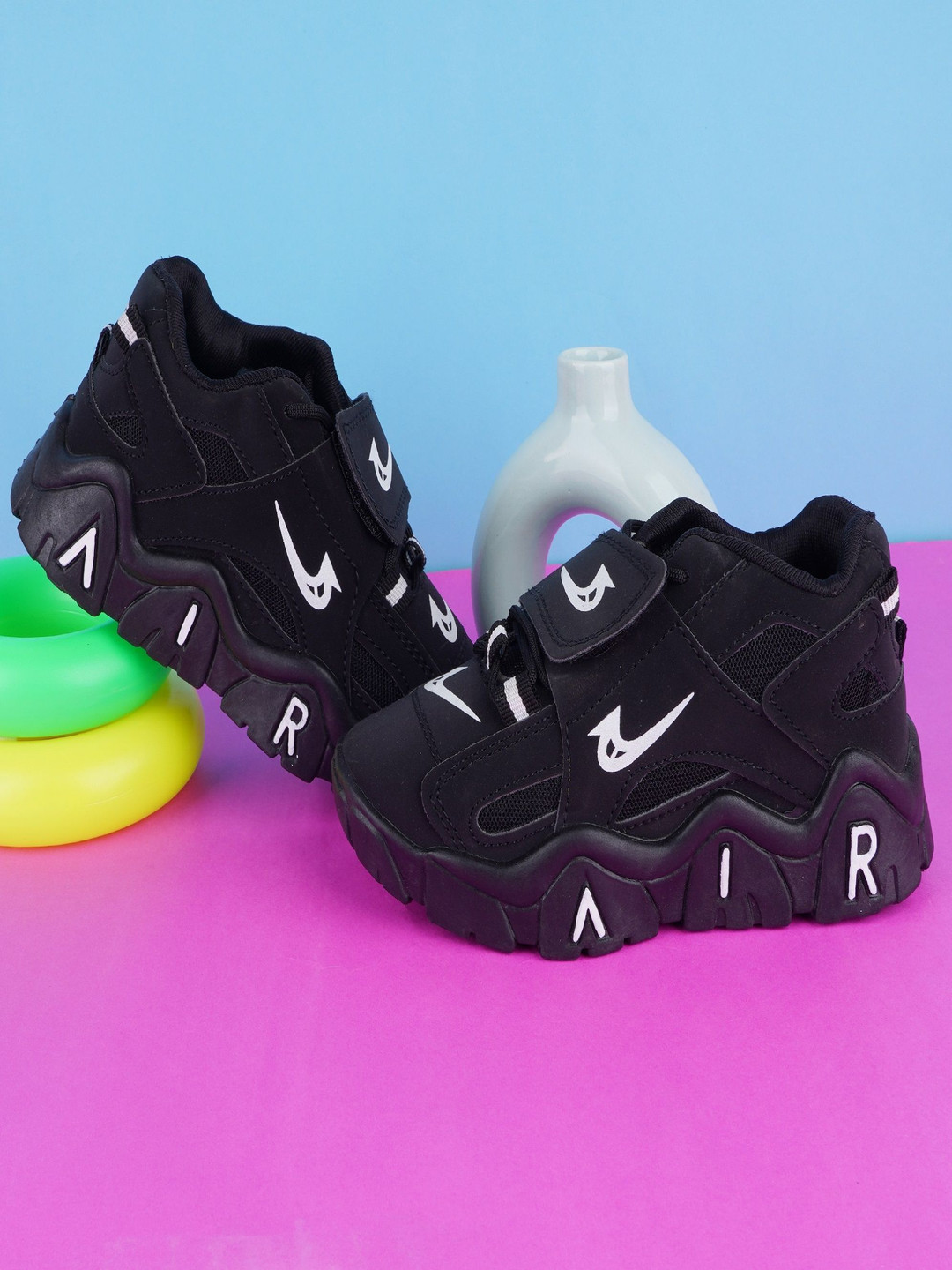 BAESD Unisex Kids Colourblocked High-Top Sneakers