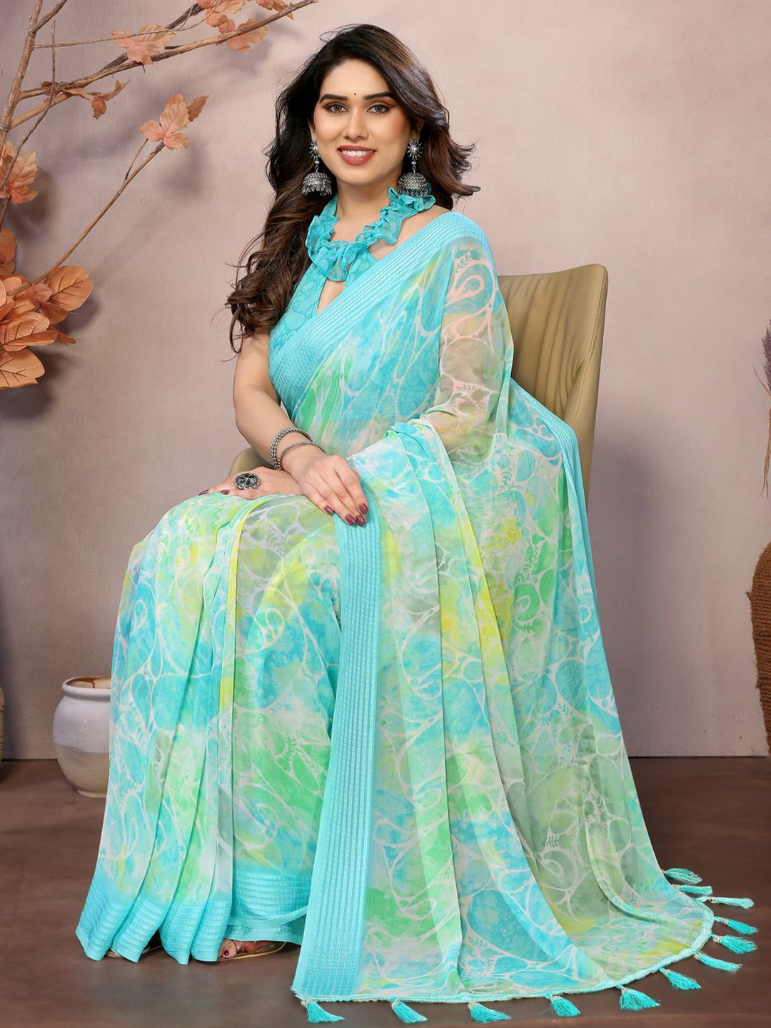 APERA Abstract Printed Saree