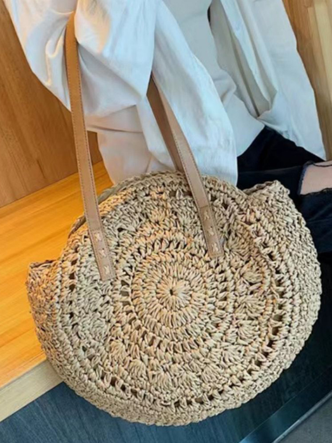 StyleCast Women Textured Structured Paper Handheld Bag