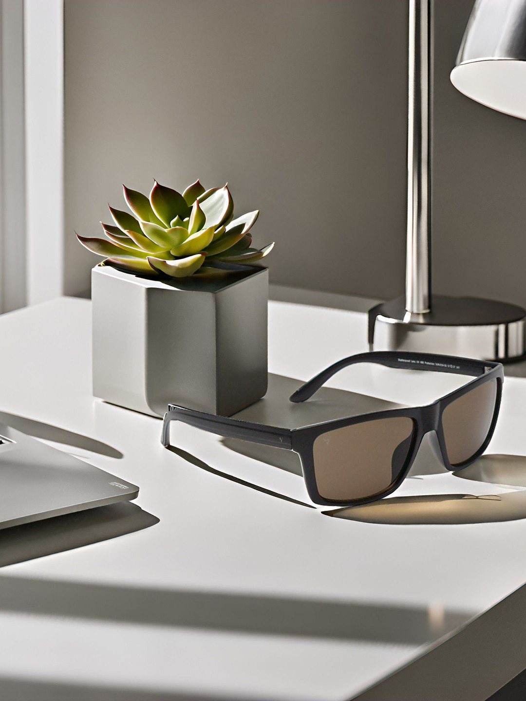 SUNNIES Unisex Rectangle Sunglasses with UV Protected Lens SNS-014-C6(N)