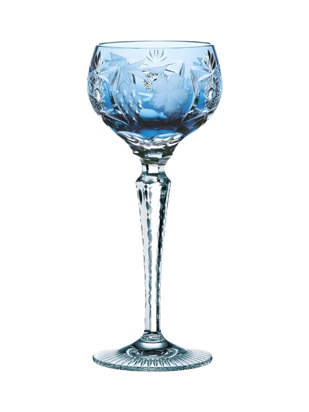Nachtmann Traube Blue & Transparent Textured Crystal Aquamarine Wine Glass