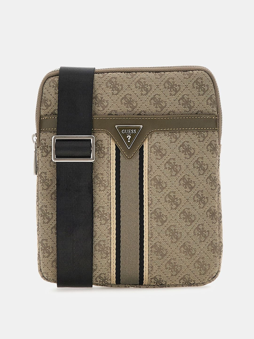 GUESS Men Milano Compact Brand Logo Printed Crossbody Sling Bag