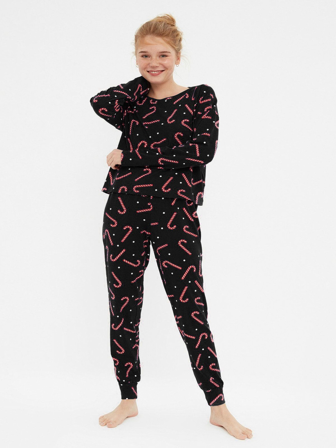 Trendyol Women Printed Pure Cotton Night suit