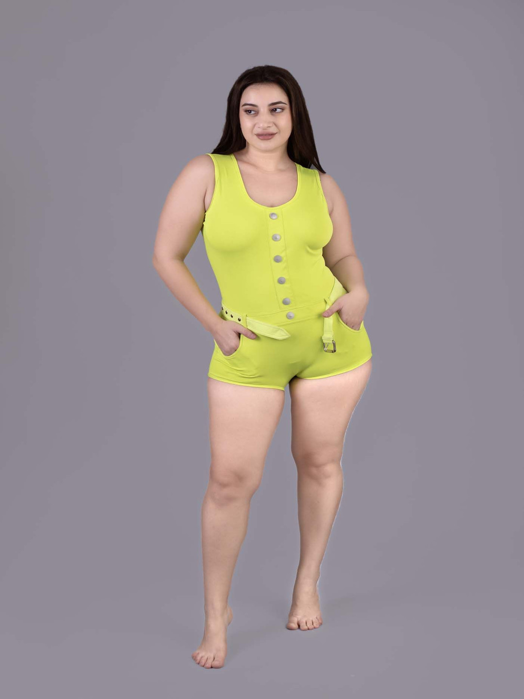 Keepfit Women Plus Size Sleeveless Bodysuit Swimwear