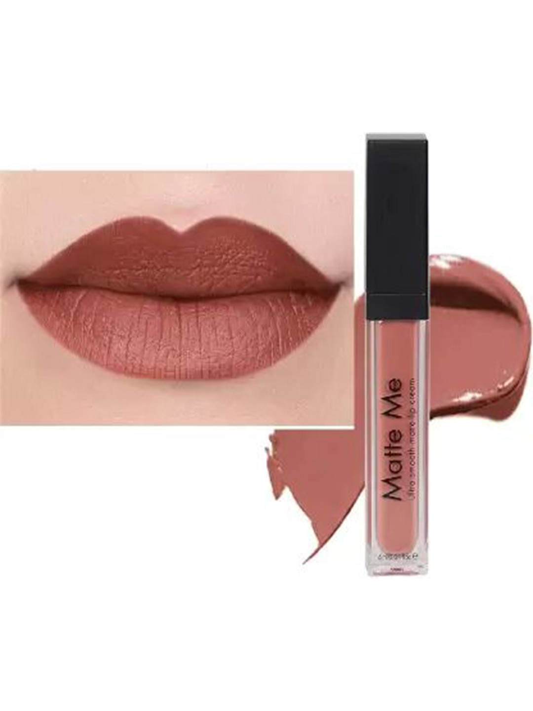 BLUSHIS Matte Finish Water-Proof Liquid Lipstick - 8 ml - Coffee Brown