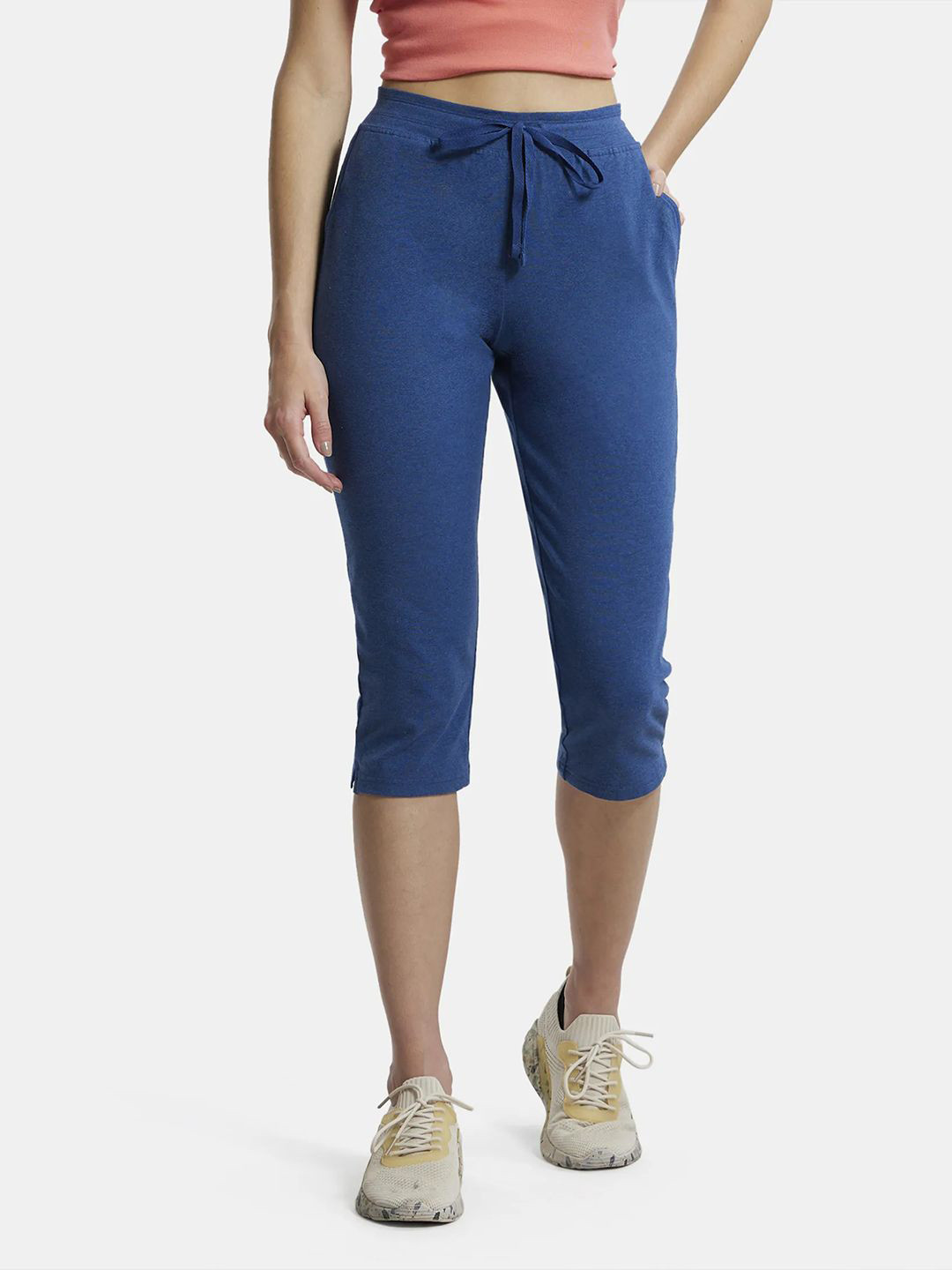Jockey Super Combed Cotton Elastane Stretch Slim Fit Capri with Side Pockets - 1300