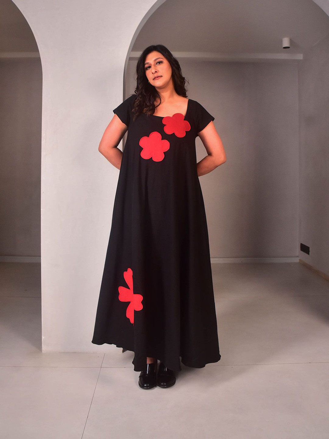 WHY SO BLUE A-Line Maxi Dress