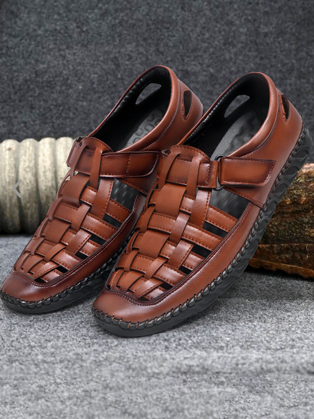 SHUAN Men Fisherman Sandals