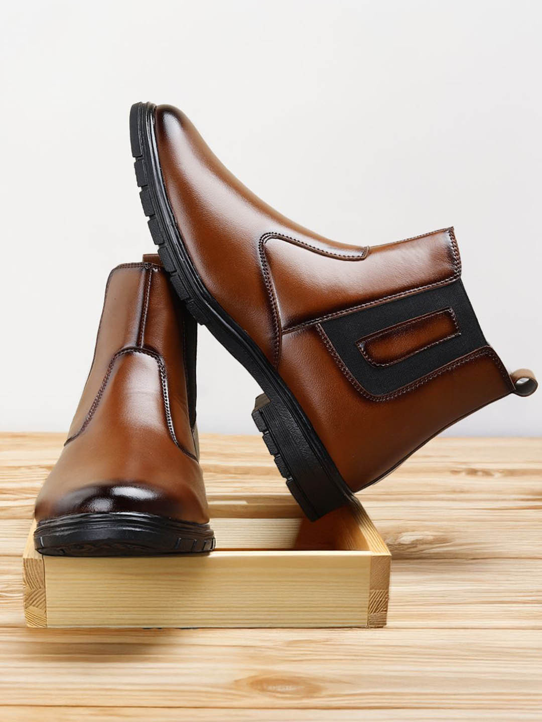 HAKKEL Men Slip On Chelsea Boots