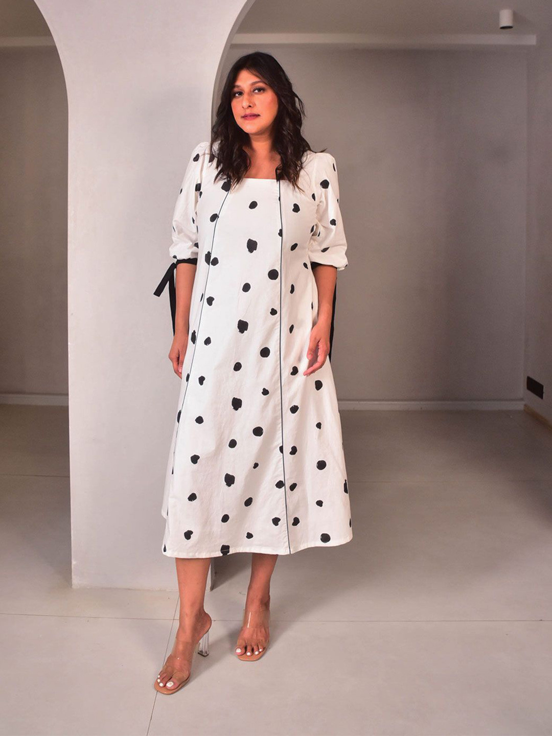 WHY SO BLUE Dottie Long Dress