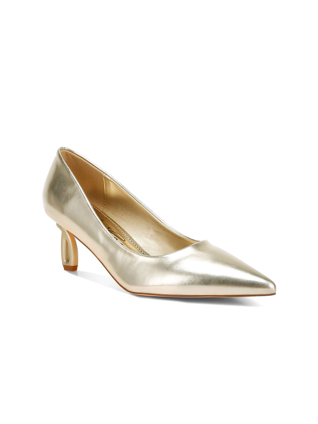 London Rag Metallic Fantasy Leather Heel Pumps