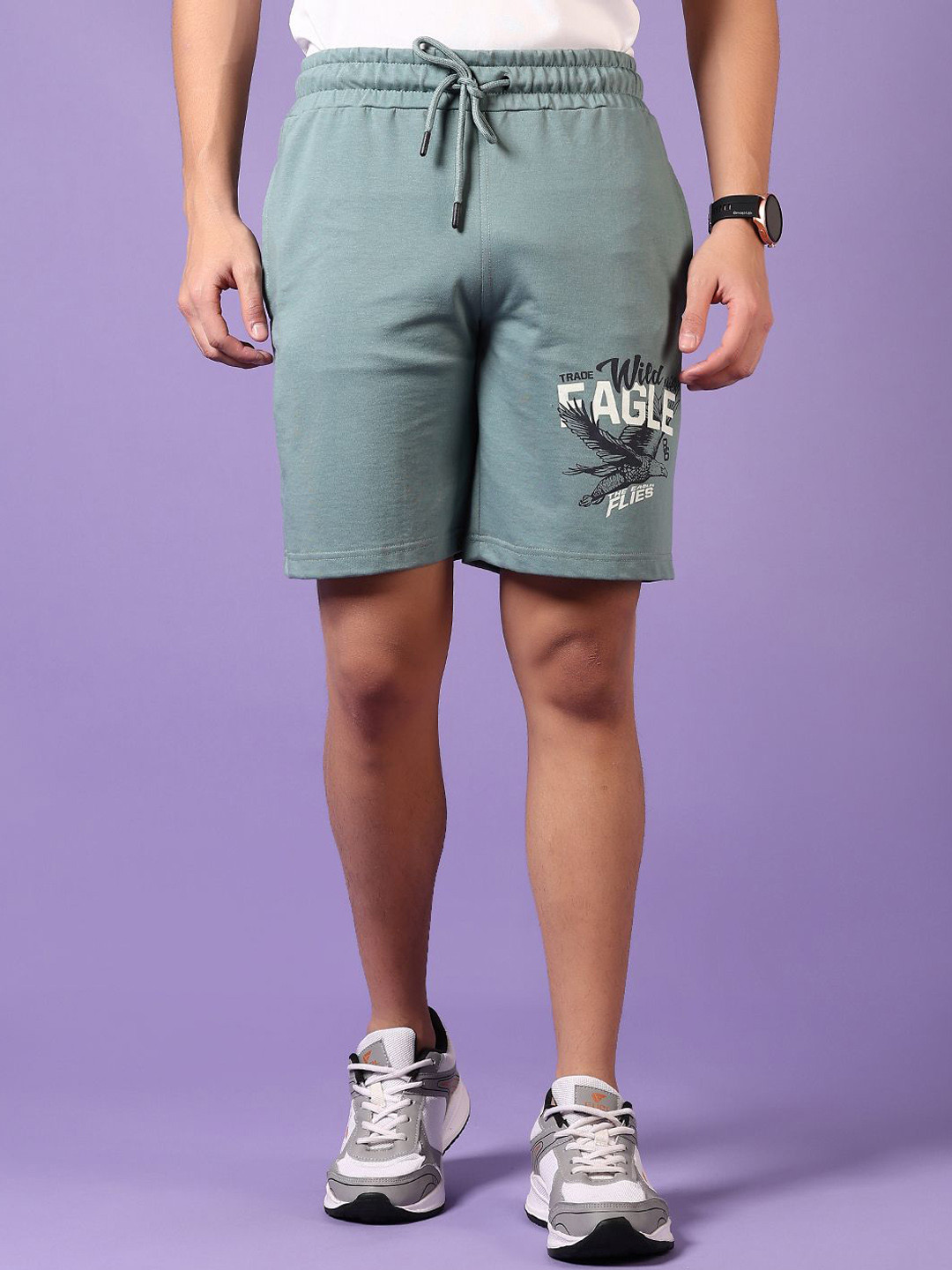 V-Mart Men Printed Terry  Shorts