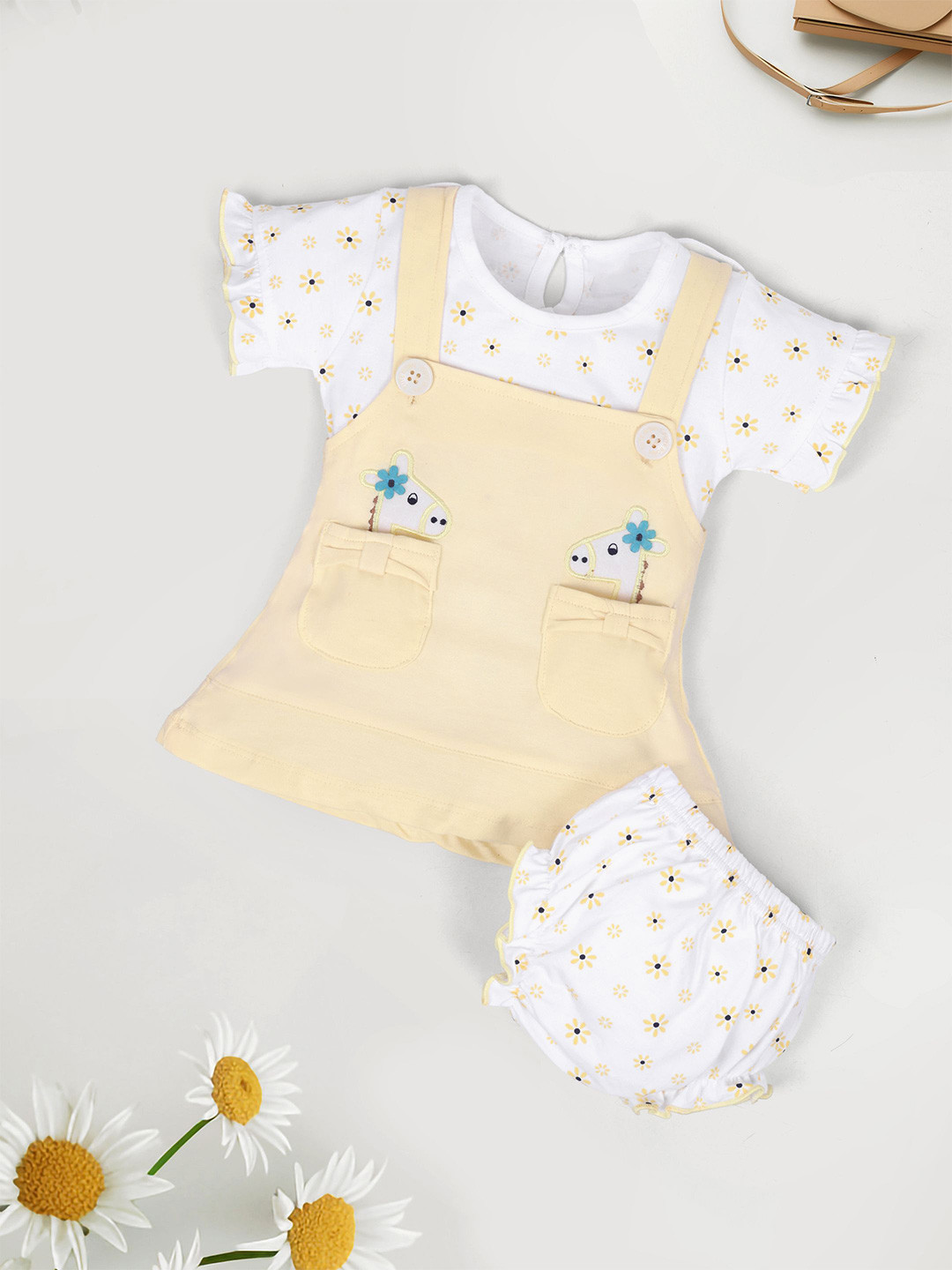 FEBVIBE Floral Printed Animal Print Fit & Flare Dress