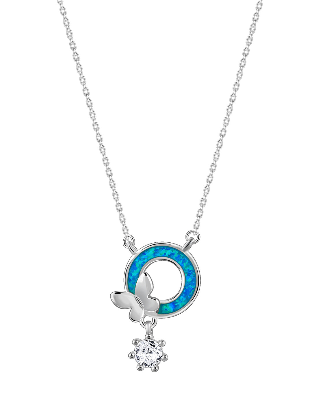 GIVA 925 Sterling Silver Rhodium-Plated Cubic Zirconia Studded Be You Chain