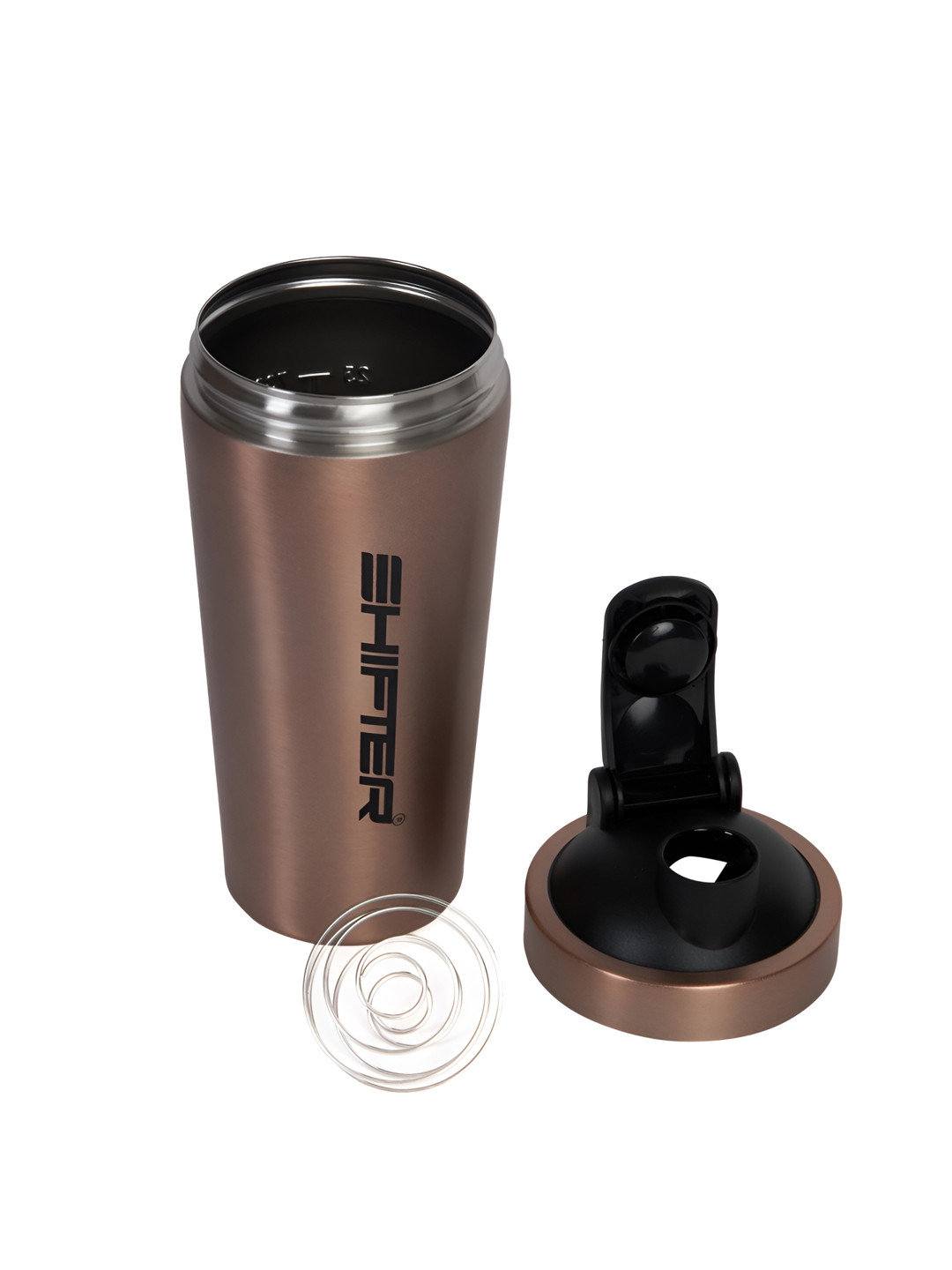 SHIFTER Bronze-Toned Brand Logo Printed Stainless Steel Shaker Water Bottle-700 ml
