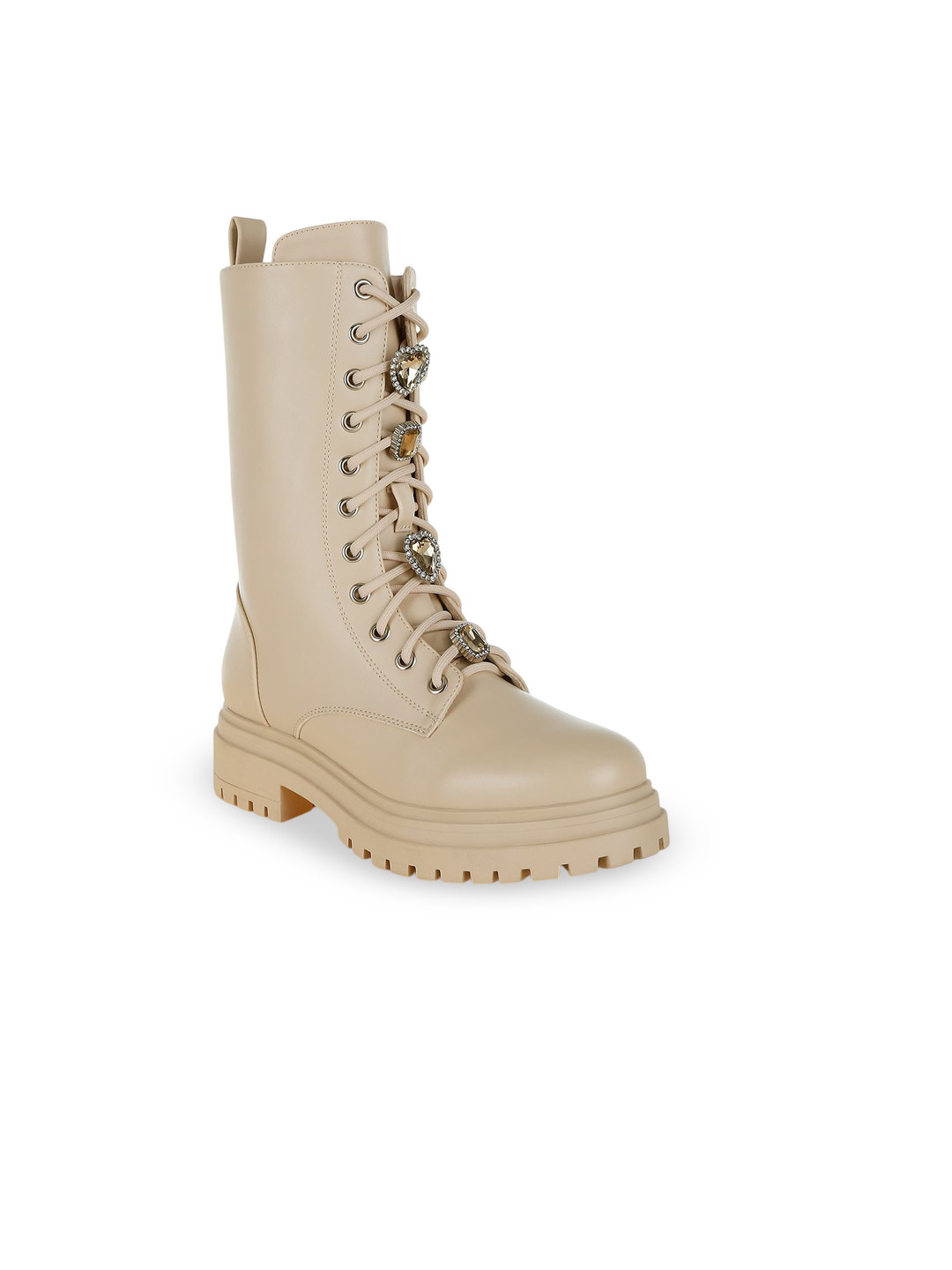 London Rag Women Rhinestone Jewelled Chunky Boots