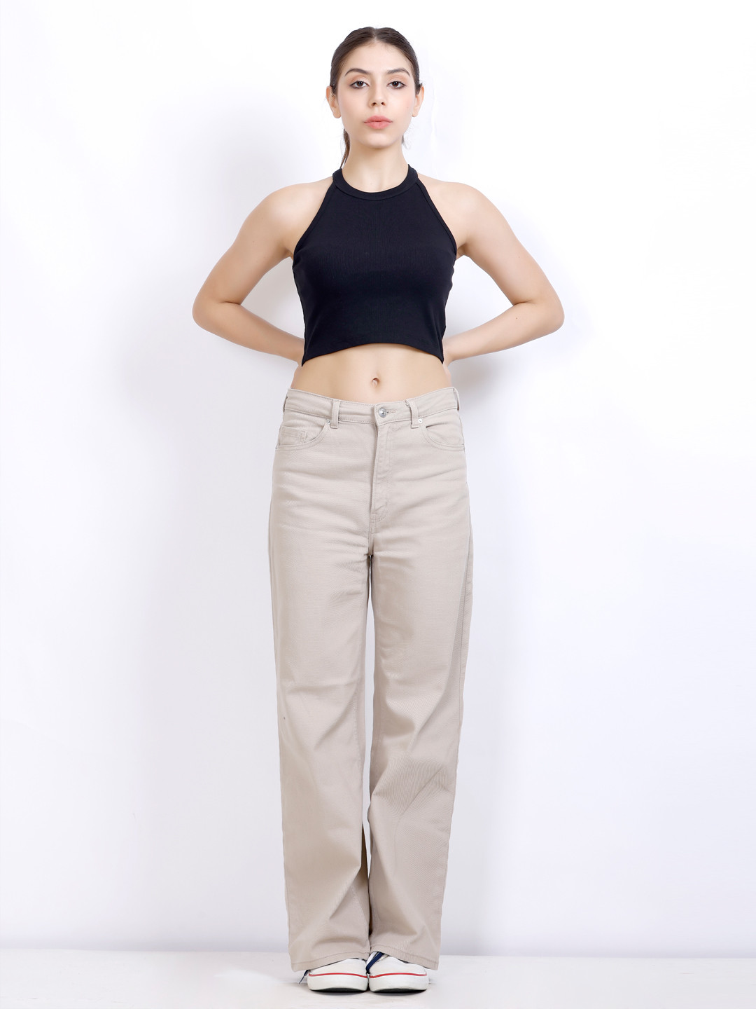 MX Miazi Xchange Halter Neck Cotton Tank Crop Top